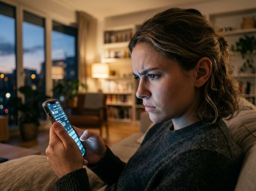 A young woman looking at her s - He Watches Your Stories But Doesn't Text Back — Here's What's Actually Happening