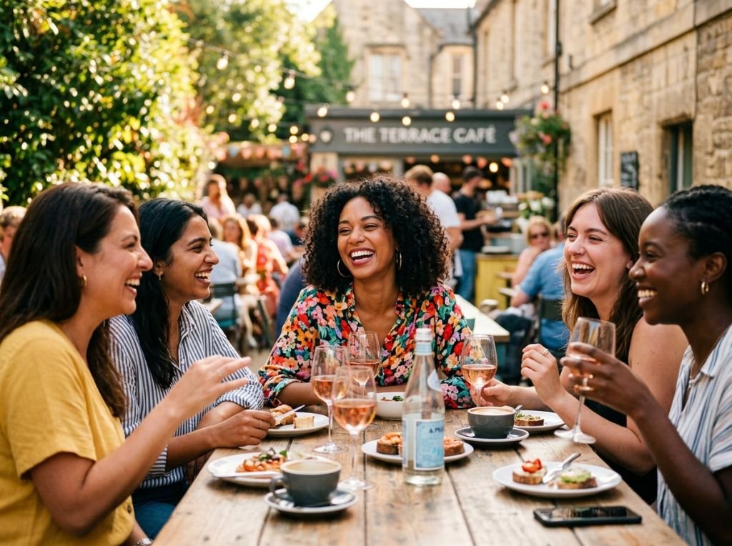 A woman laughing with a group  - How To Handle A Relationship That Is Moving Too Slowly: A Guide To Finding Your Pace