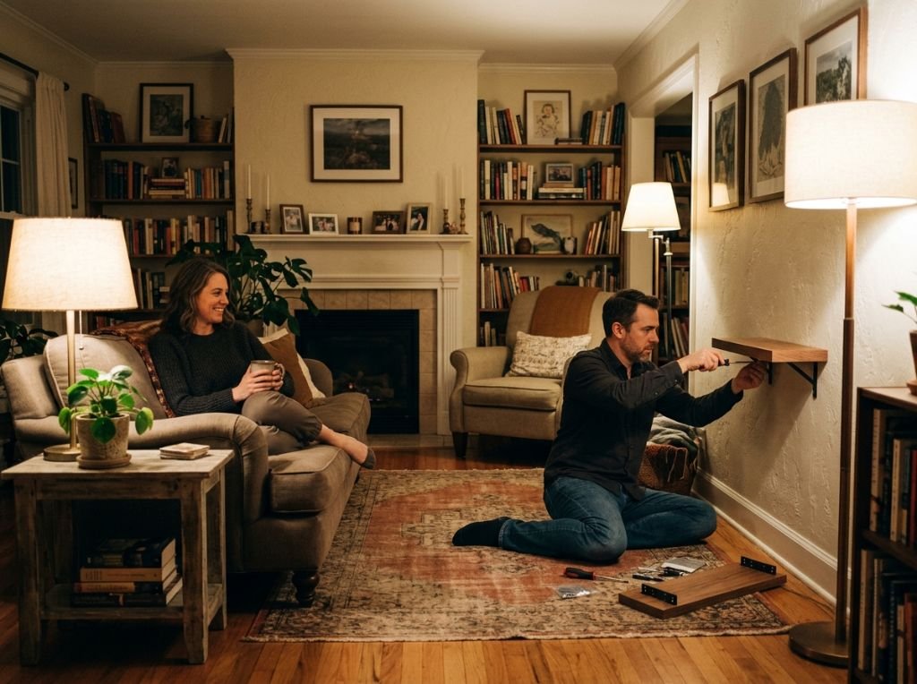 A wide shot of a cozy, dimly l - How to Make Him Feel Needed Without Being Needy: The Psychology of Provision