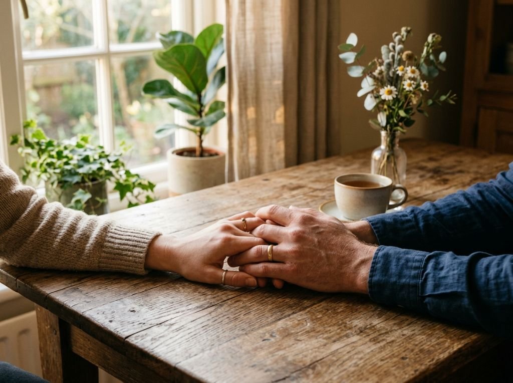 A close-up of a couple's hands - The Magic Phrase: How to Make a Man Feel Understood When He’s Frustrated