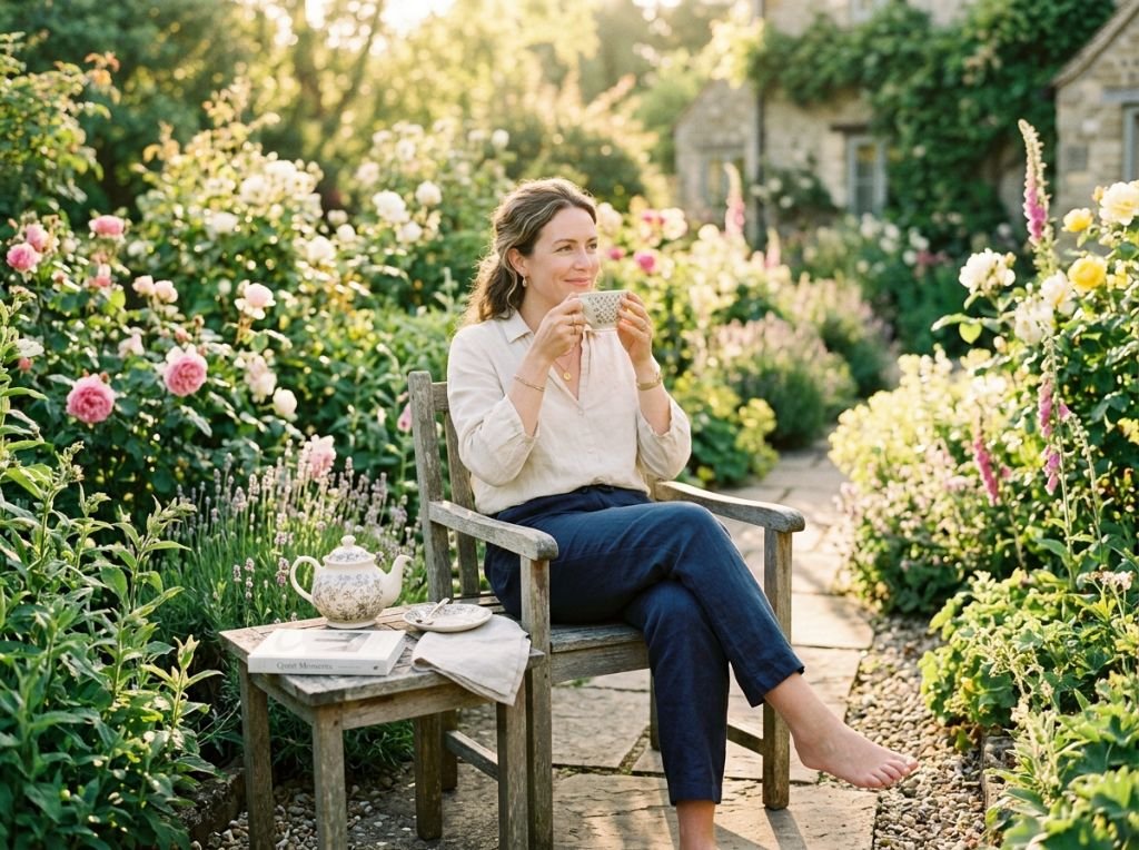 A woman sitting peacefully in - What He Really Means When He Says 
