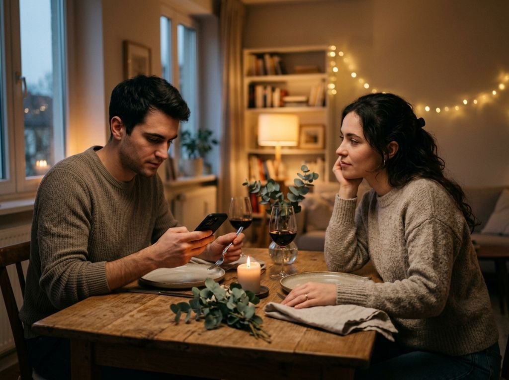 A soft, cinematic lifestyle sh - When He Stops Asking Questions About Your Day: Decoding the Loss of Emotional Curiosity