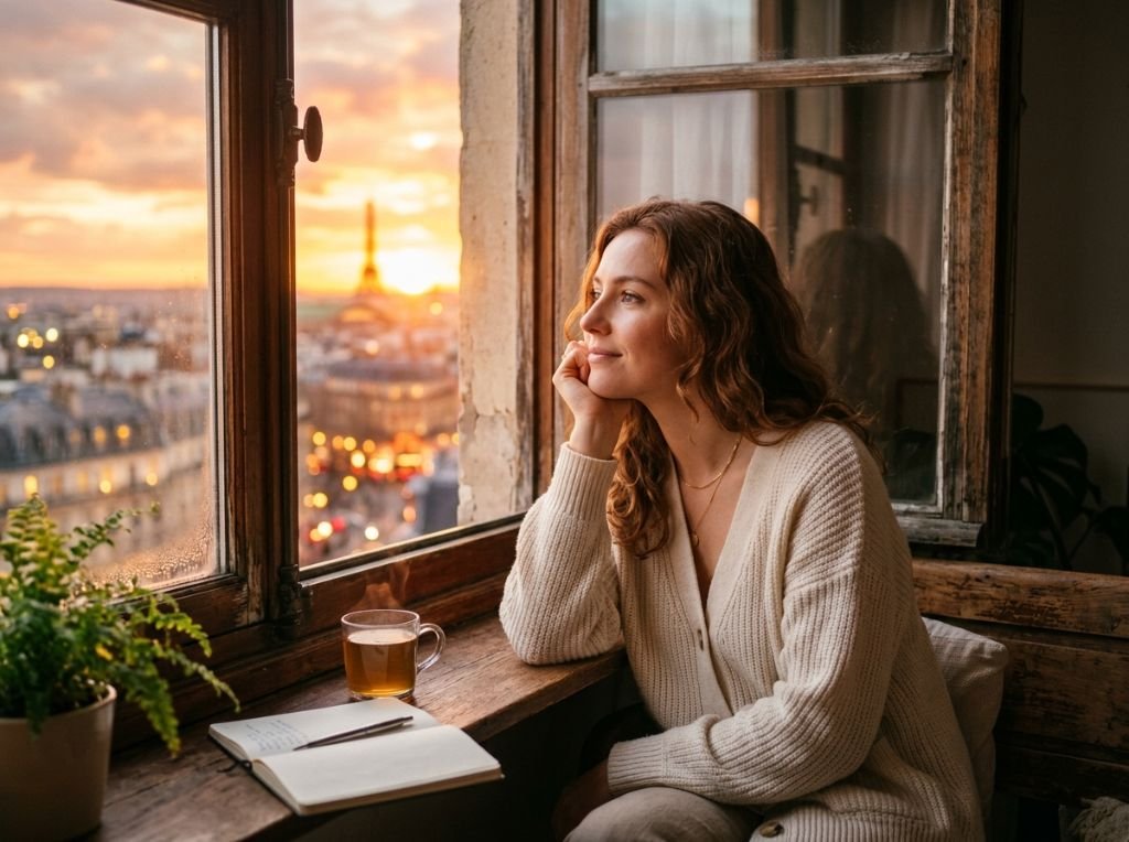 A thoughtful woman sitting by - Why He Talks About the Future But Won't Commit: Decoding the Future Faking Trap