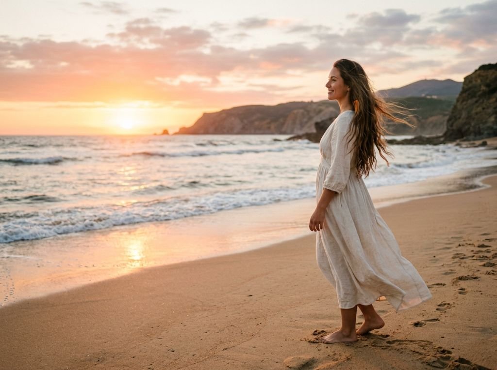 A beautiful woman standing on - How To Rebuild Your Confidence After A Toxic Relationship: A 7-Step Guide to Reclaiming