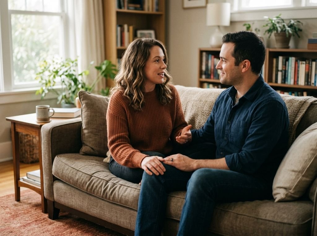 A warm, intimate setting showi - The 'I Hear You' Method: How to De-Escalate Any Argument Without Giving In
