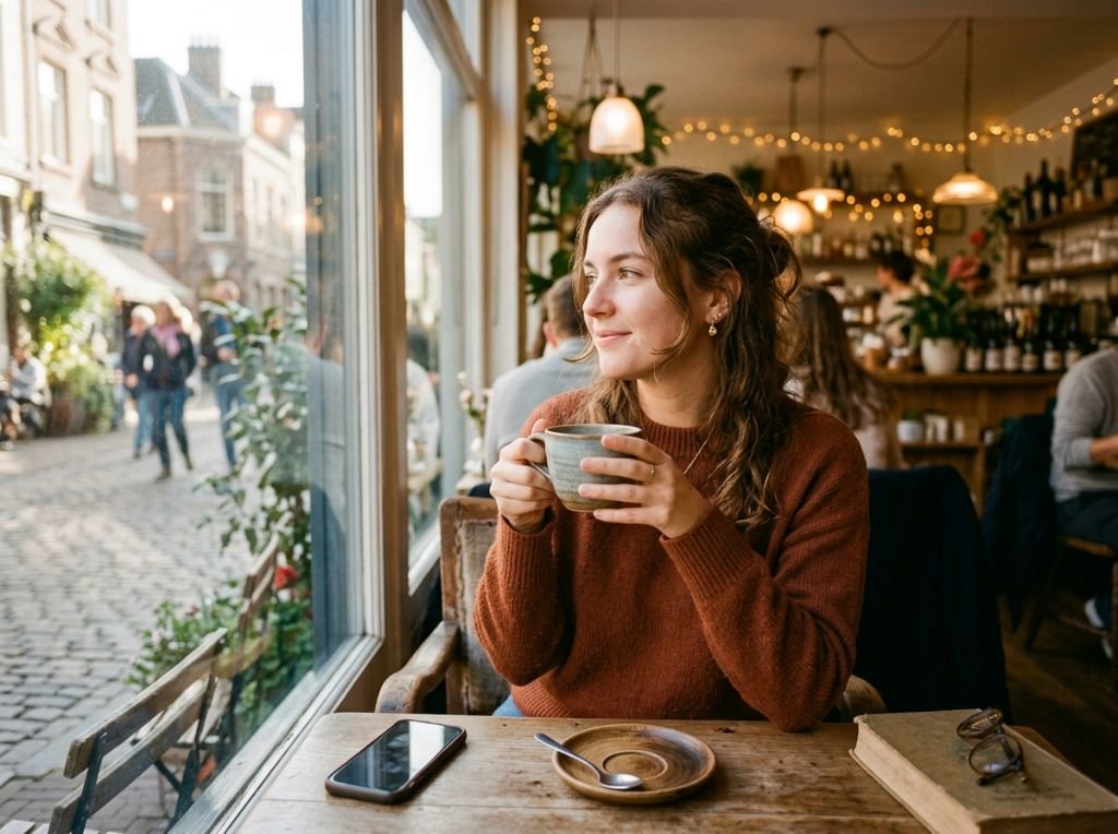 A young woman sitting in a coz - What To Do When He Takes Forever To Text Back: A Calm Girl's Guide
