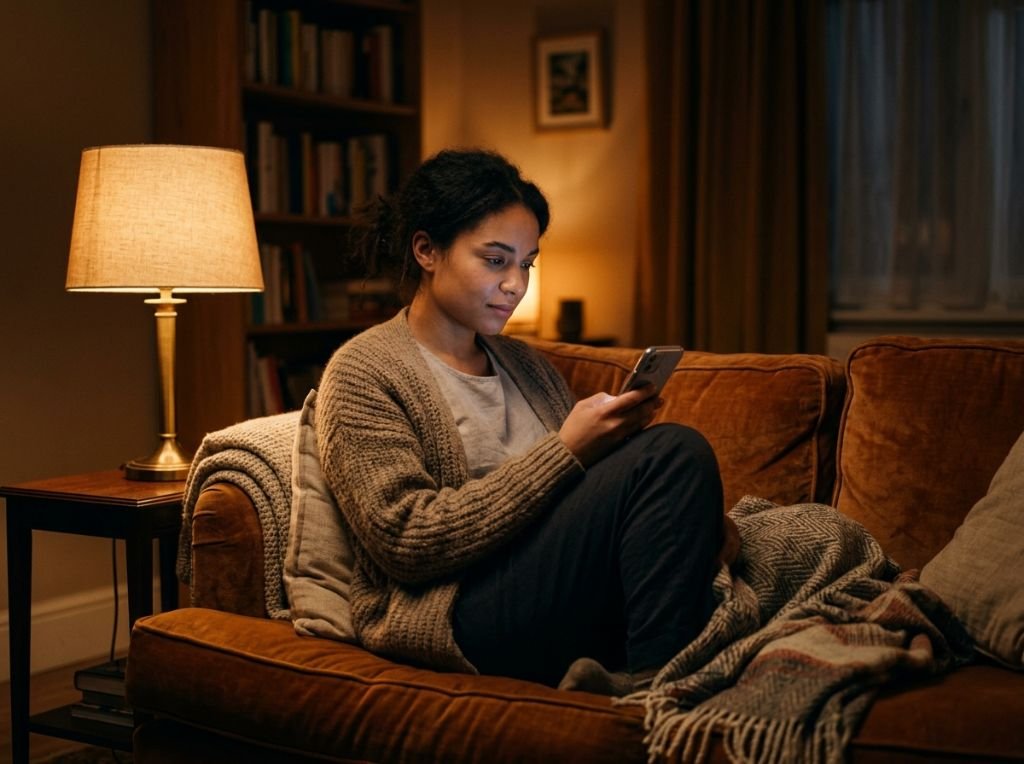 A woman sitting alone on a coz - Why He Goes Quiet After Things Were Going So Well (And How to Handle the Silence)